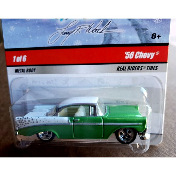 2009 Hot Wheels '56 CHEVY Metallic Green White Wayne's Holiday Garage 1/6  RRLW5 - Picture 5 of 16